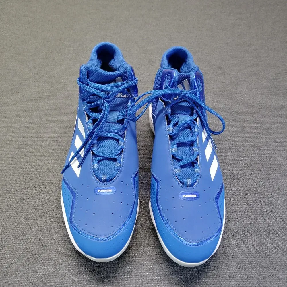 Adidas Icon 7 Mid Metal Baseball Cleats Mens 14 Blue White New No Box